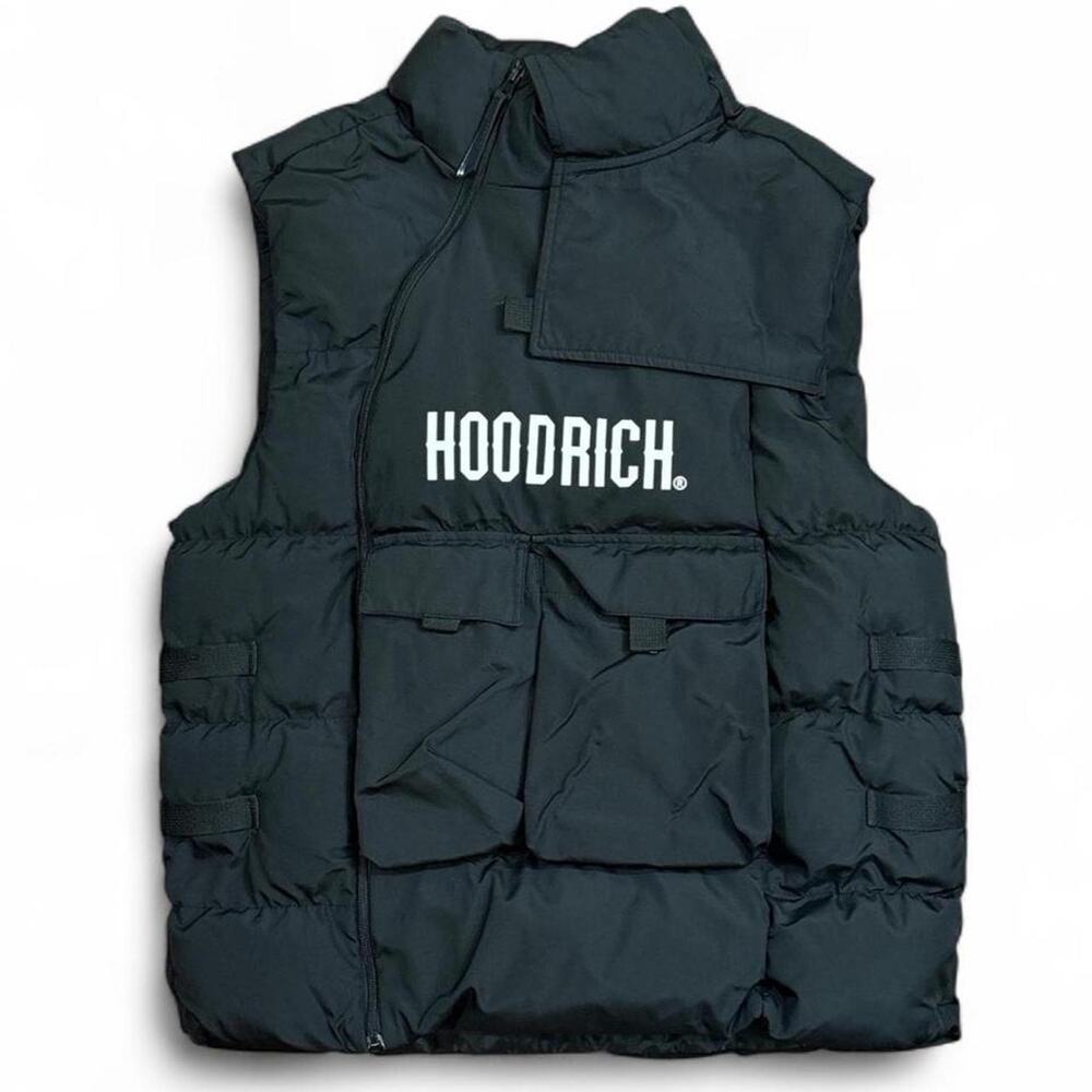 Hoodrich Men’s Astro V3 Black Utility Puffer Vest Size L